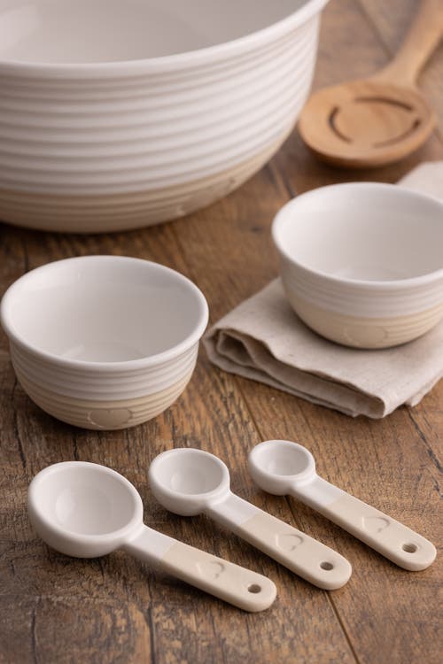 Mason Cash Rustic Charm Measuring Spoons, Set Of 3 Stoneware Spoons In Multi