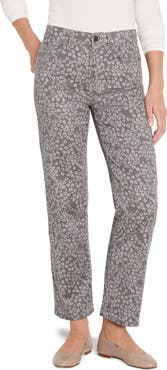 NIC+ZOE Recess Leopard Print Straight Leg Ankle Jeans