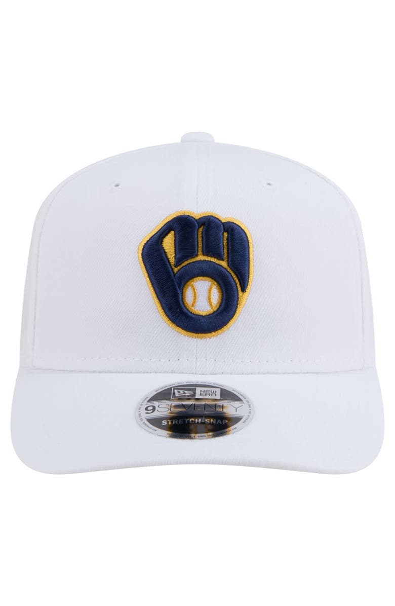 New Era Men's New Era White Milwaukee Brewers COOLERA 9SEVENTY Adjustable Hat, Alternate, color, White