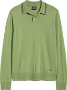 PS Paul Smith Long Sleeve Tipped Wool Polo Sweater