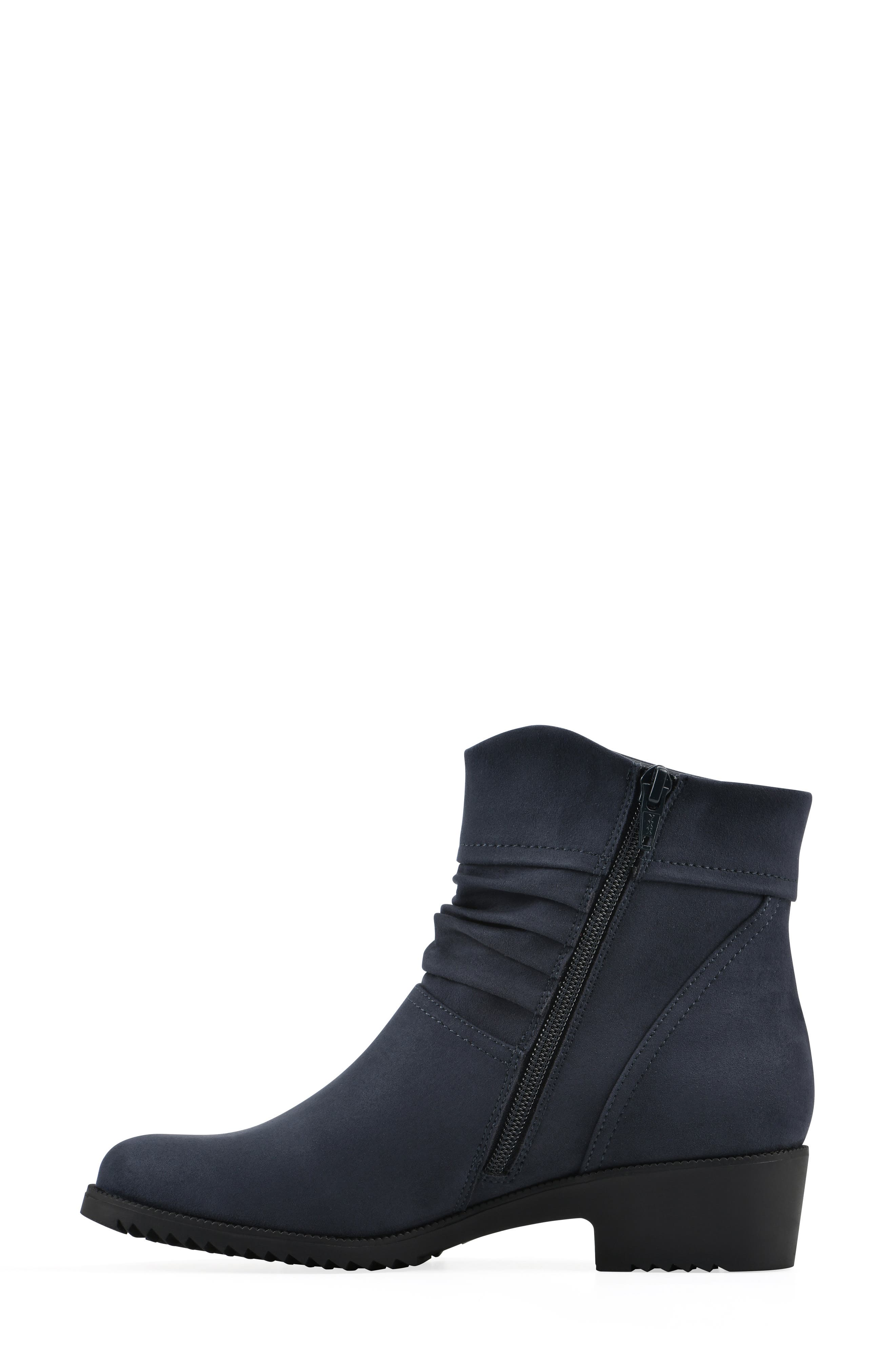 Durbon Scrunch Boot - Wide Width, Alternate, color, NAVY/ FABRIC