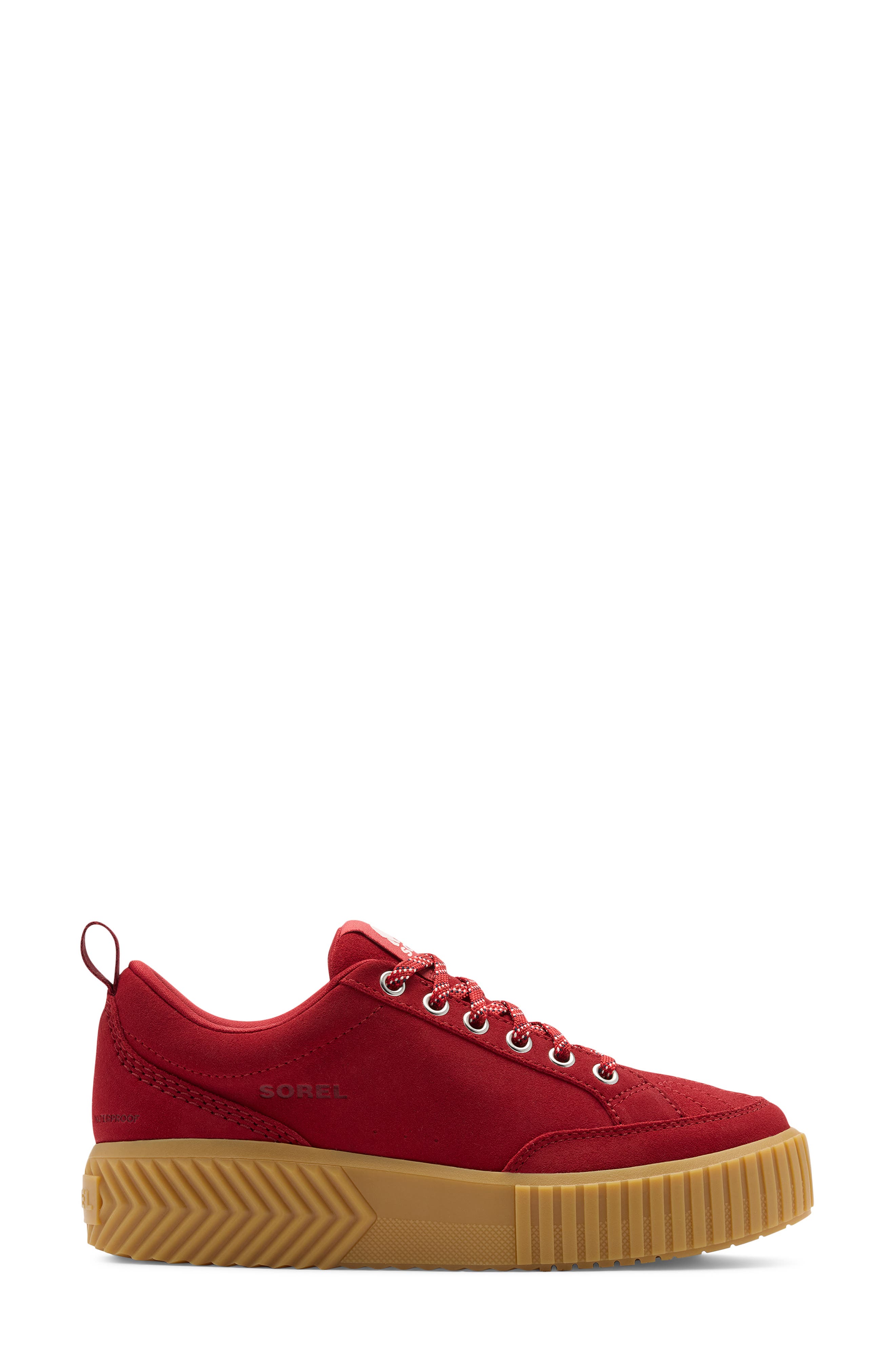 Ona Ave Waterproof Low Top Sneaker, Alternate, color, RED DAHLIA/ GUM 17
