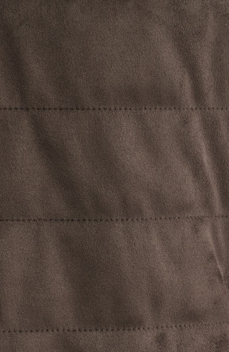 johnnie-O Corde Quilted Faux Suede Vest, Alternate, color, Coffee