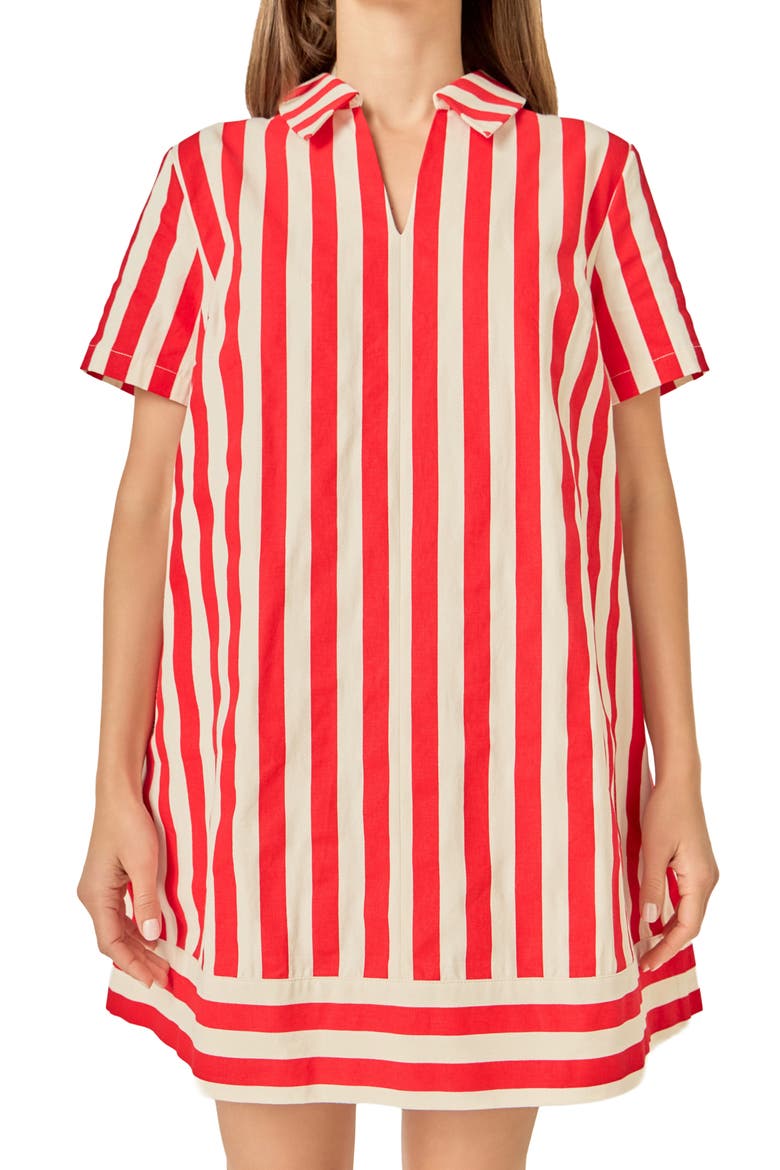 Stripe Mini Shirtdress, Alternate, color, RED STRIPE