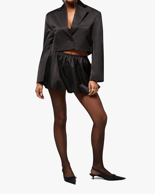 WEWOREWHAT WEWOREWHAT CROPPED SATIN BLAZER