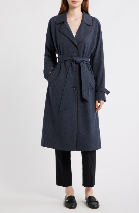 Stretch Gabardine Trench Coat