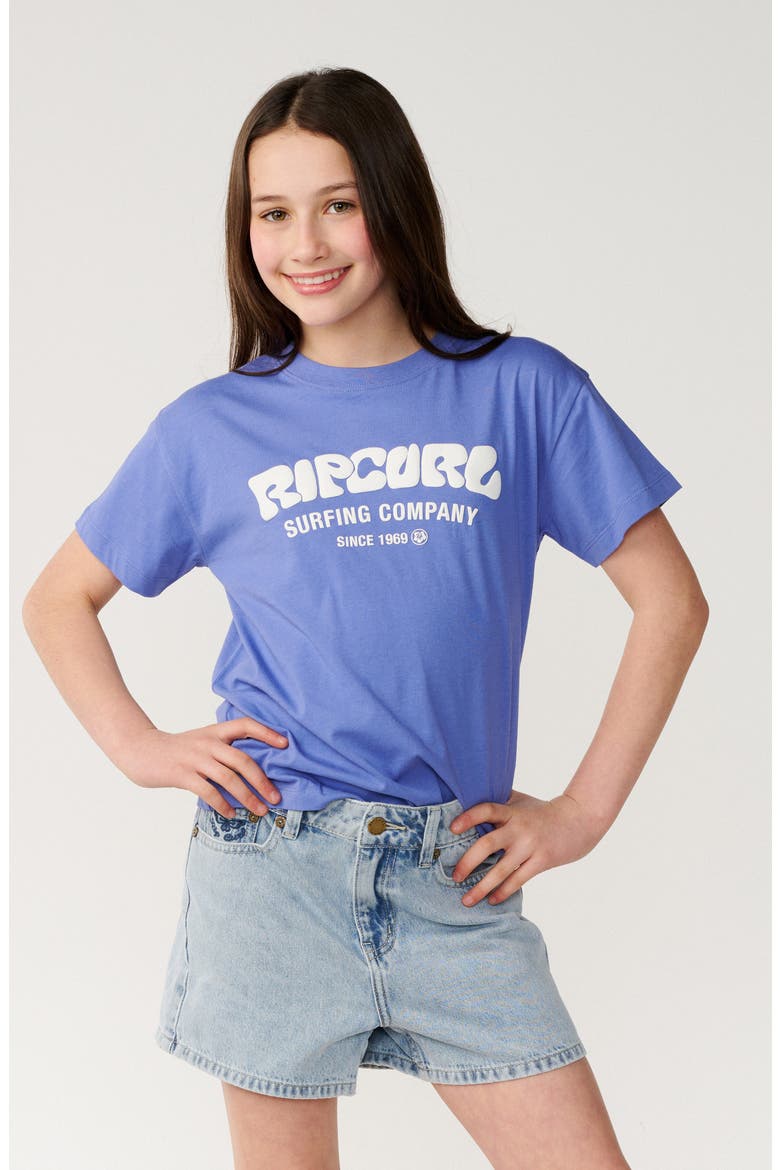 Kids' Surf Puff Logo T-Shirt, Main, color, MID BLUE