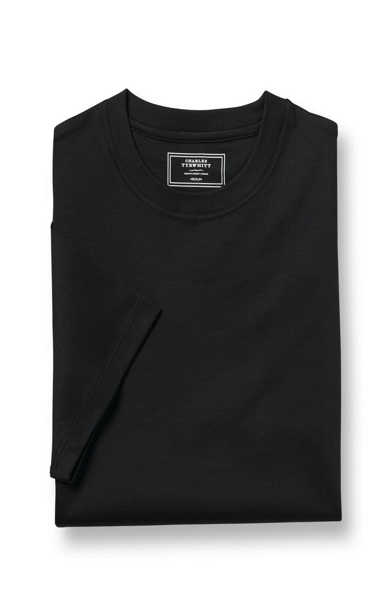 Charles Tyrwhitt Cotton Jersey Short Sleeve Tyrwhitt Tee, Alternate, color, Black