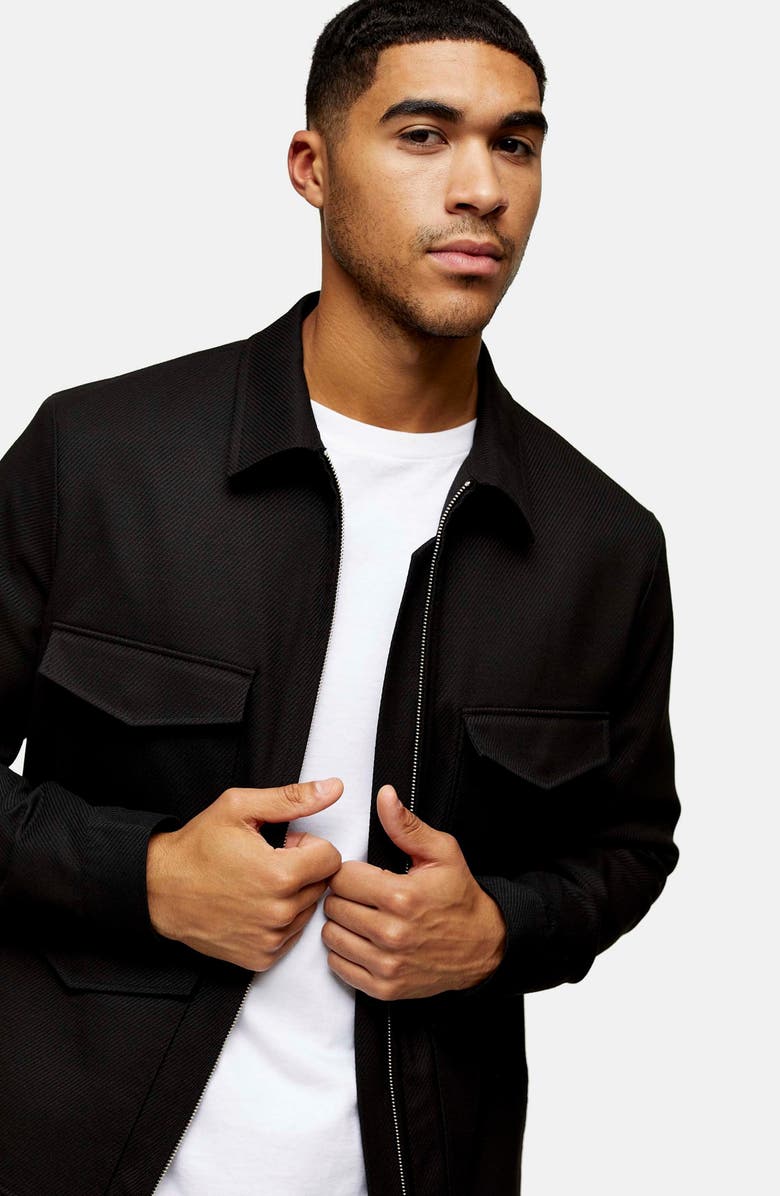 Topman Four-Pocket Classic Fit Shirt Jacket, Alternate, color, 