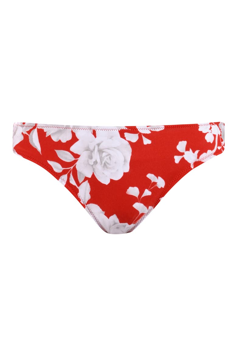 Nicole Ikebana Bikini Bottoms, Alternate, color, ROUGE