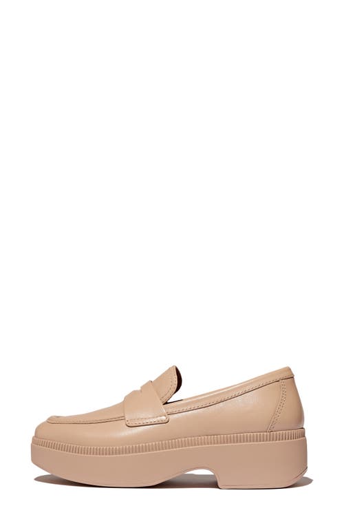 Fitflop Luma Leather Demi Wedge Loafer In Brown