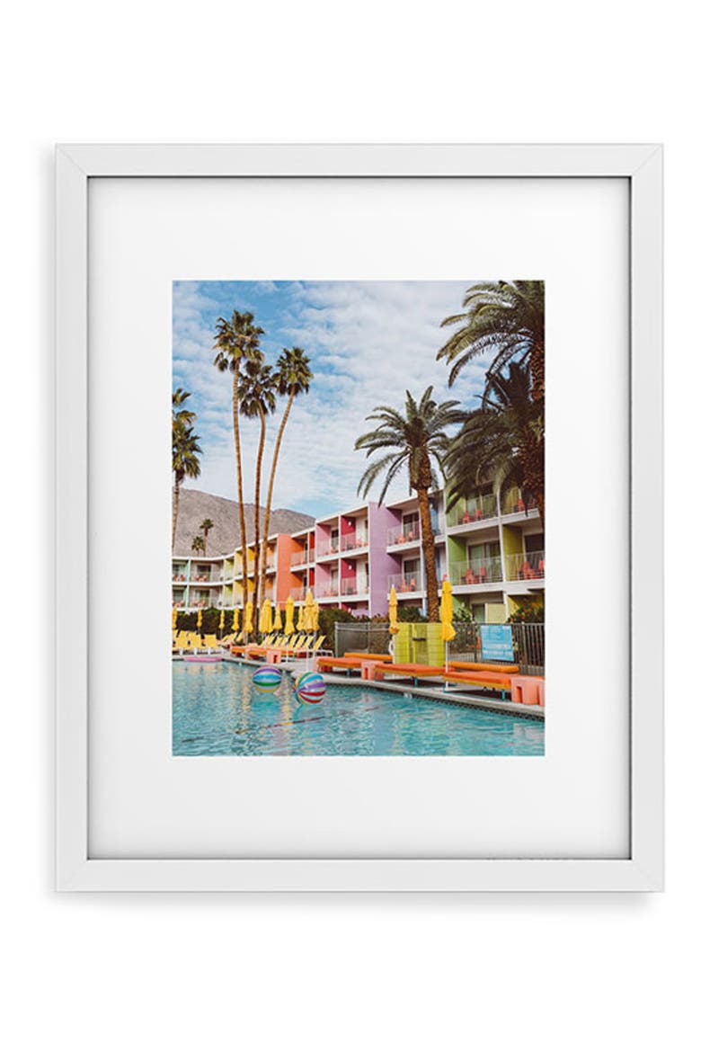 Palm Springs Pool Day VII Framed Art Print, Main, color, BLUE