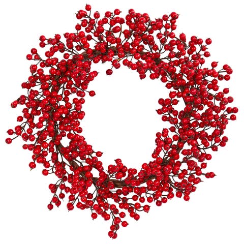 22-in Berry Artificial Wreath