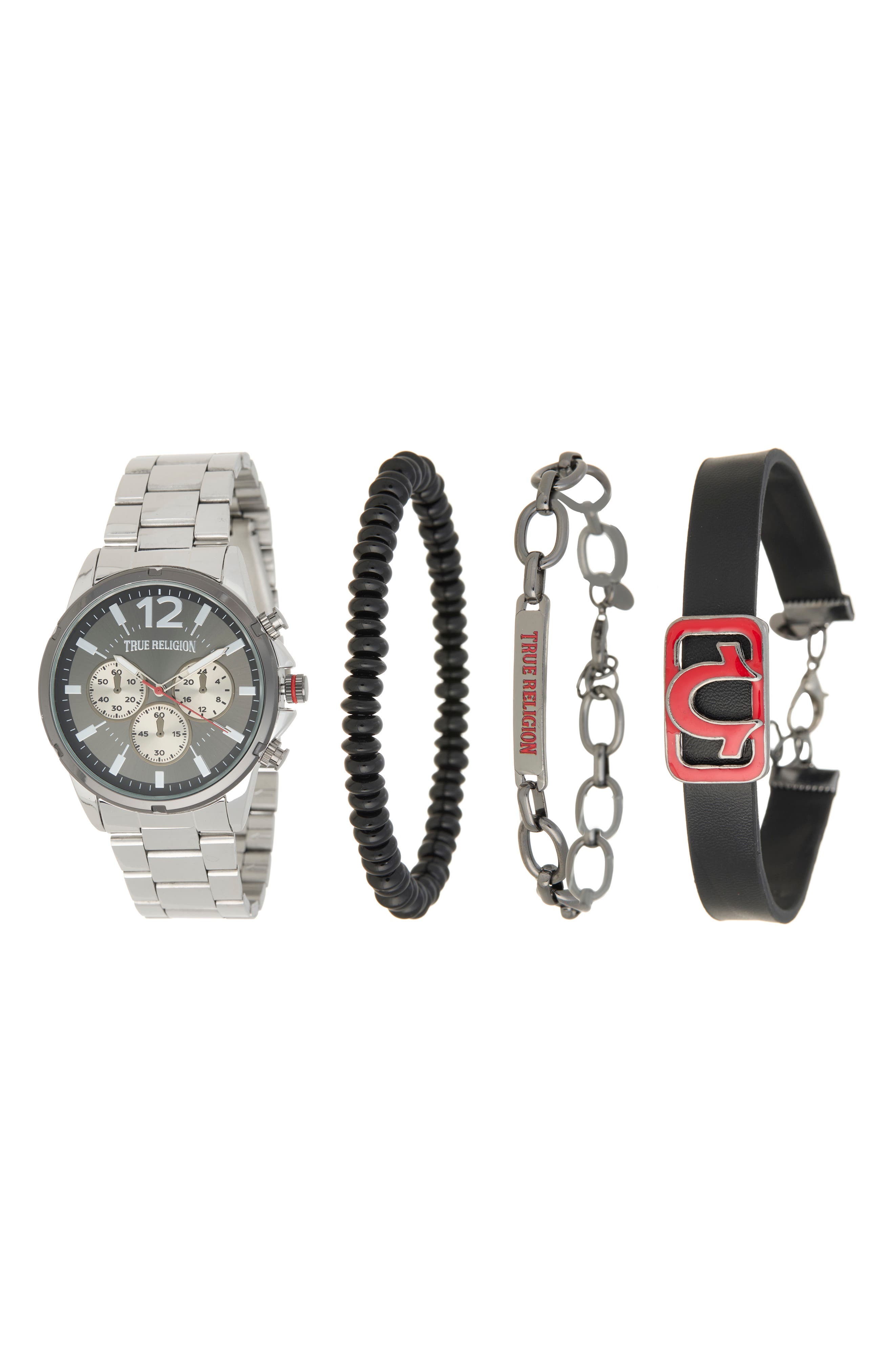 True Religion Chronograph Bracelet Watch, 38mm & Assorted Bracelets Set