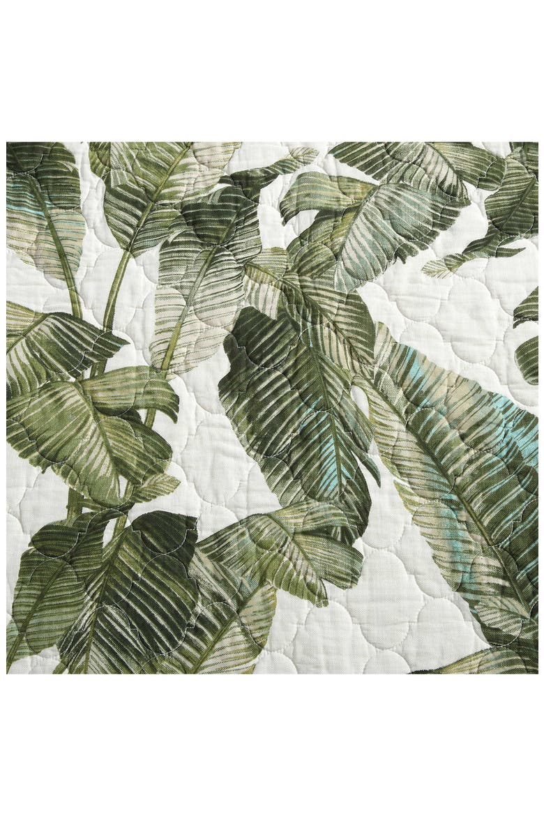 Fiesta Palms Cotton Quilt & Sham Set, Alternate, color, PALM GREEN