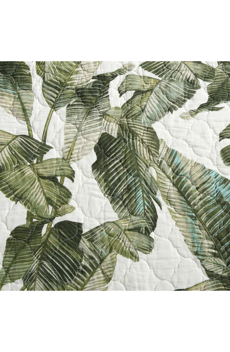 Tommy Bahama Fiesta Palms Cotton Quilt & Sham Set, Alternate, color, Palm Green