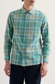 Seasalt Cornwall Goosander Plaid Organic Cotton Button Up Shirt