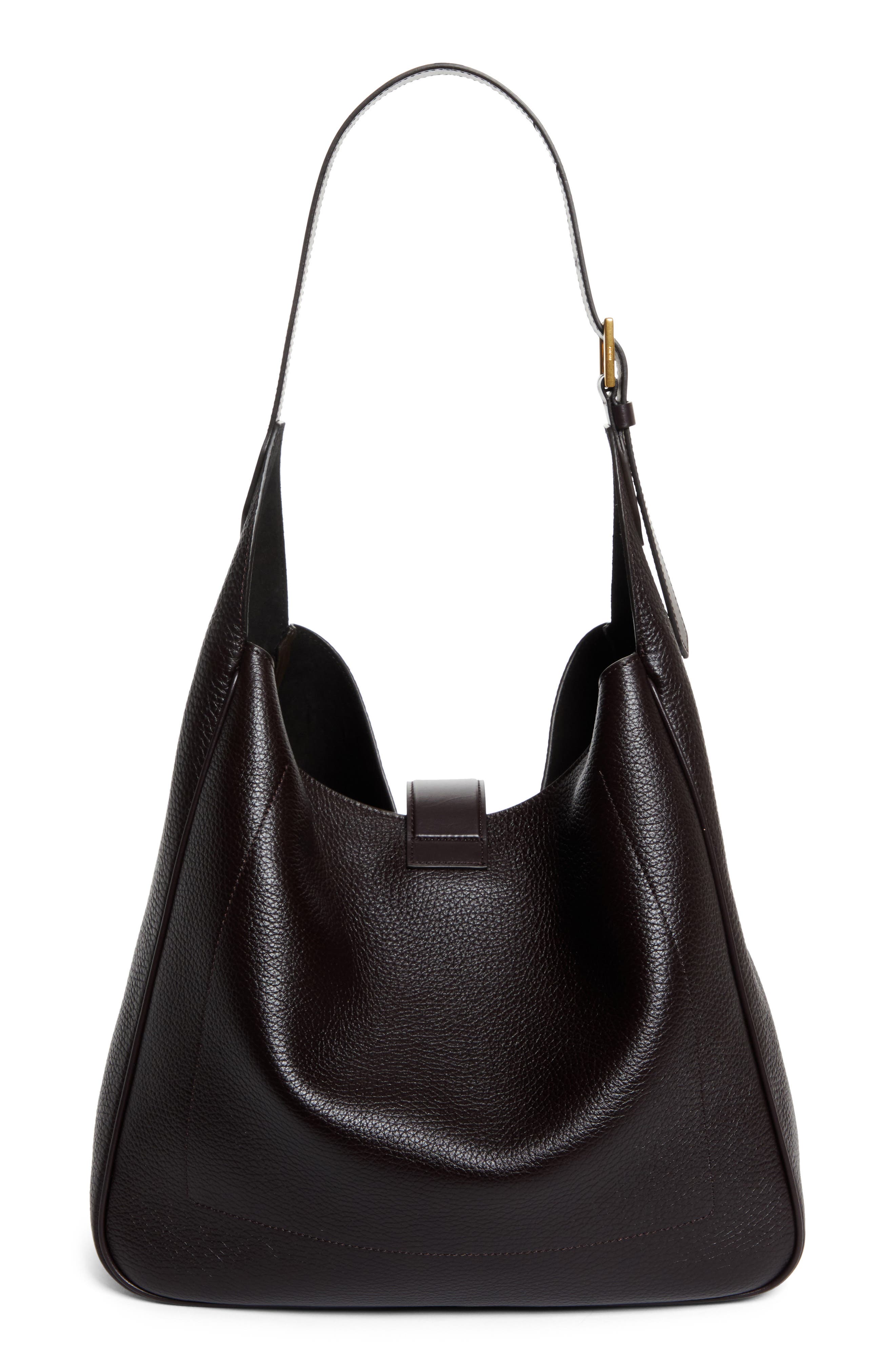 TOM FORD Large Monarch Leather Hobo Bag, Alternate, color, 