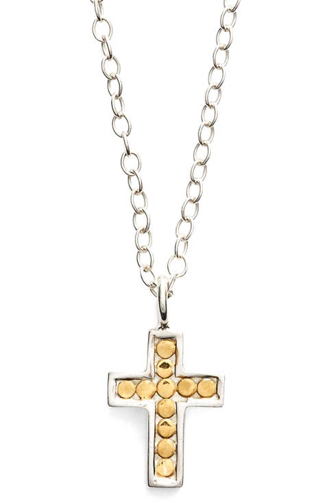 'Gili' Reversible Mini Cross Necklace