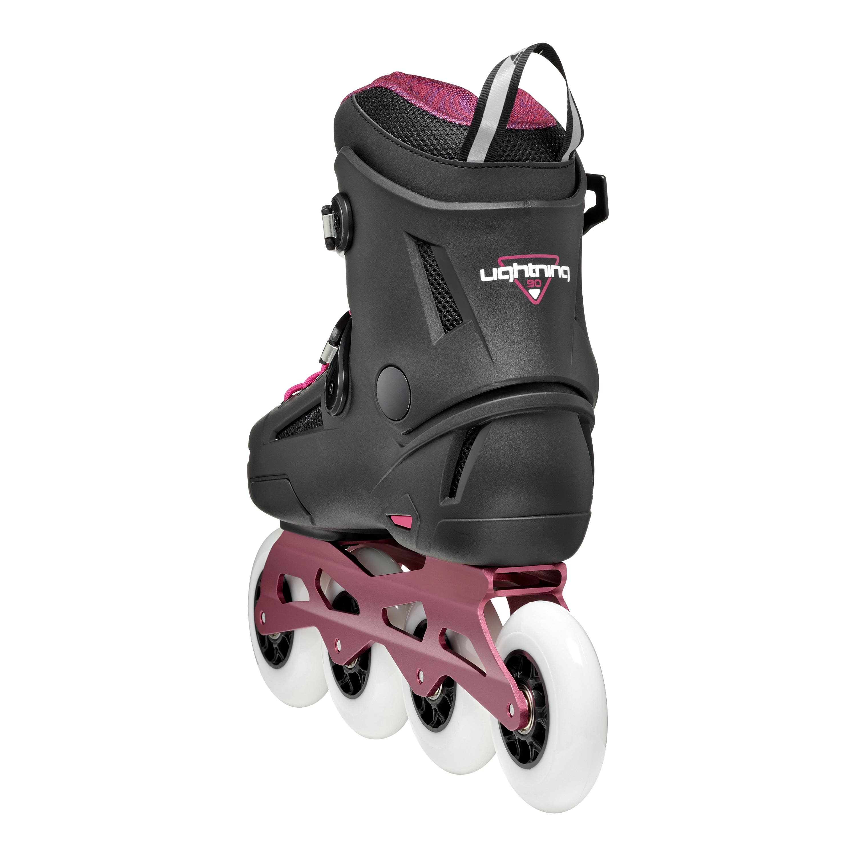 Rollerblade Lightning 90 Womens Inline Skates, Alternate, color, Black/Sangria