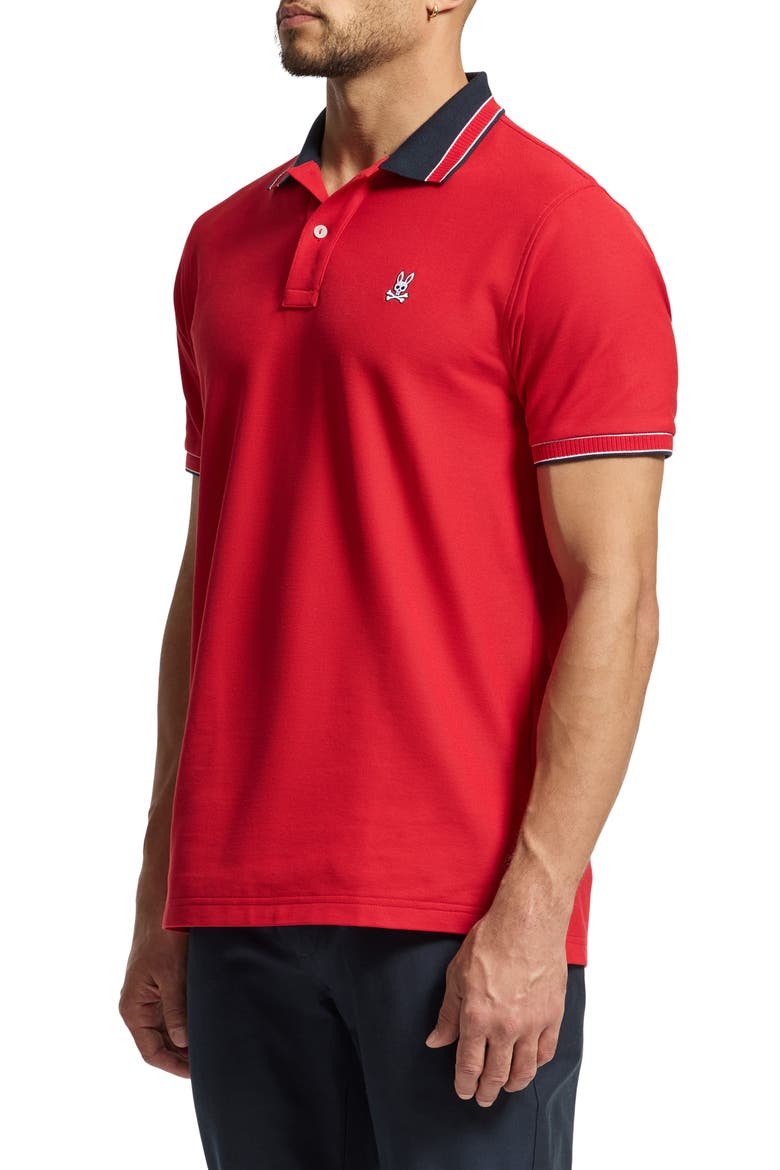 McCoy Piqué Pima Cotton Polo, Alternate, color, BRILLIANT RED