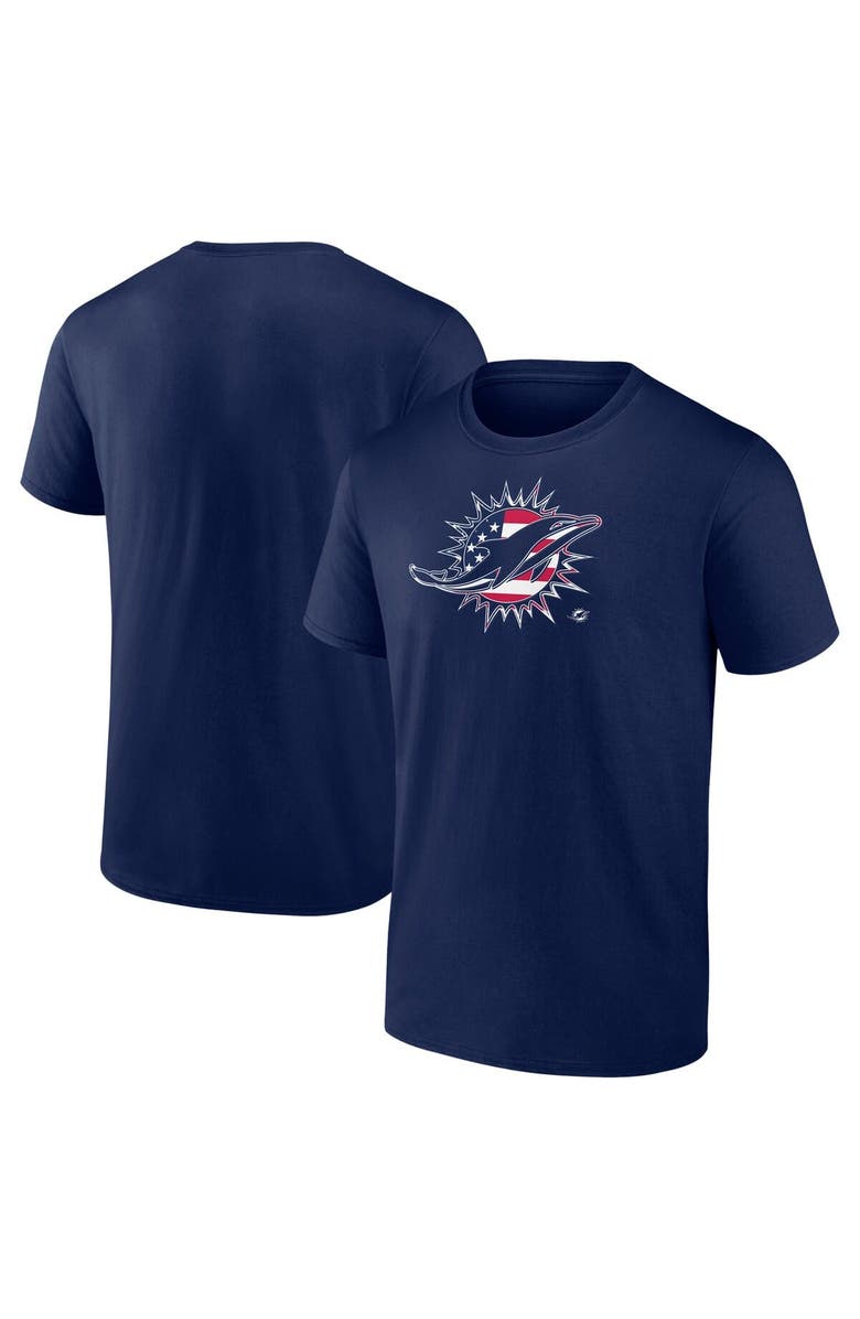 FANATICS Men's Fanatics  Navy Miami Dolphins Big & Tall Americana T-Shirt, Main, color, Navy