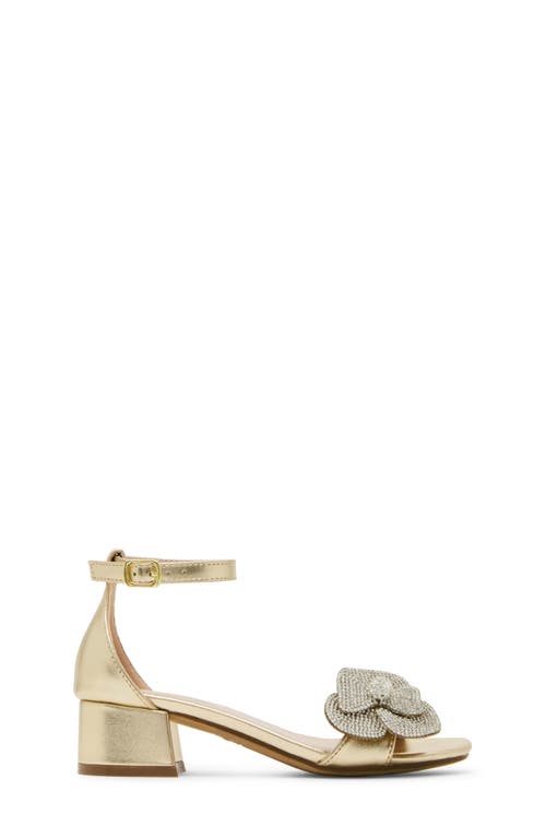 Steve Madden Kids' Jkindra Ankle Strap Sandal In Gold