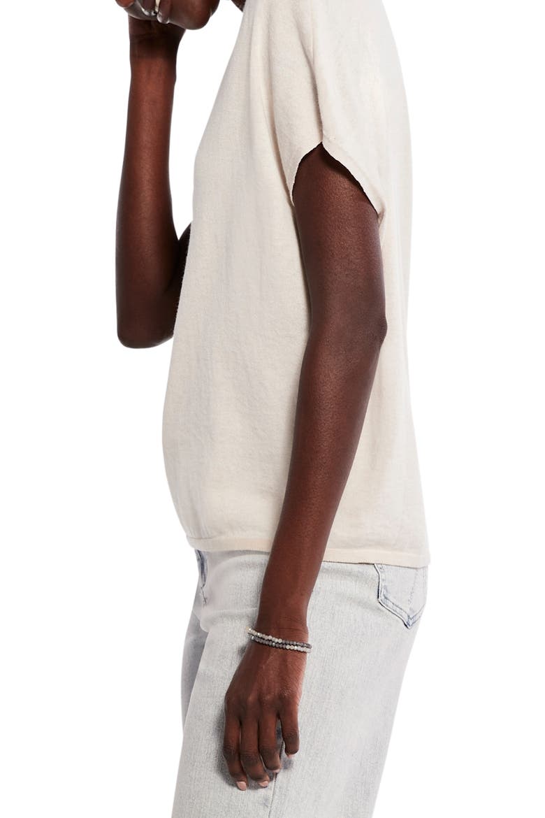 Relaxed V-Neck Knit Top, Alternate, color, PALE SISAL