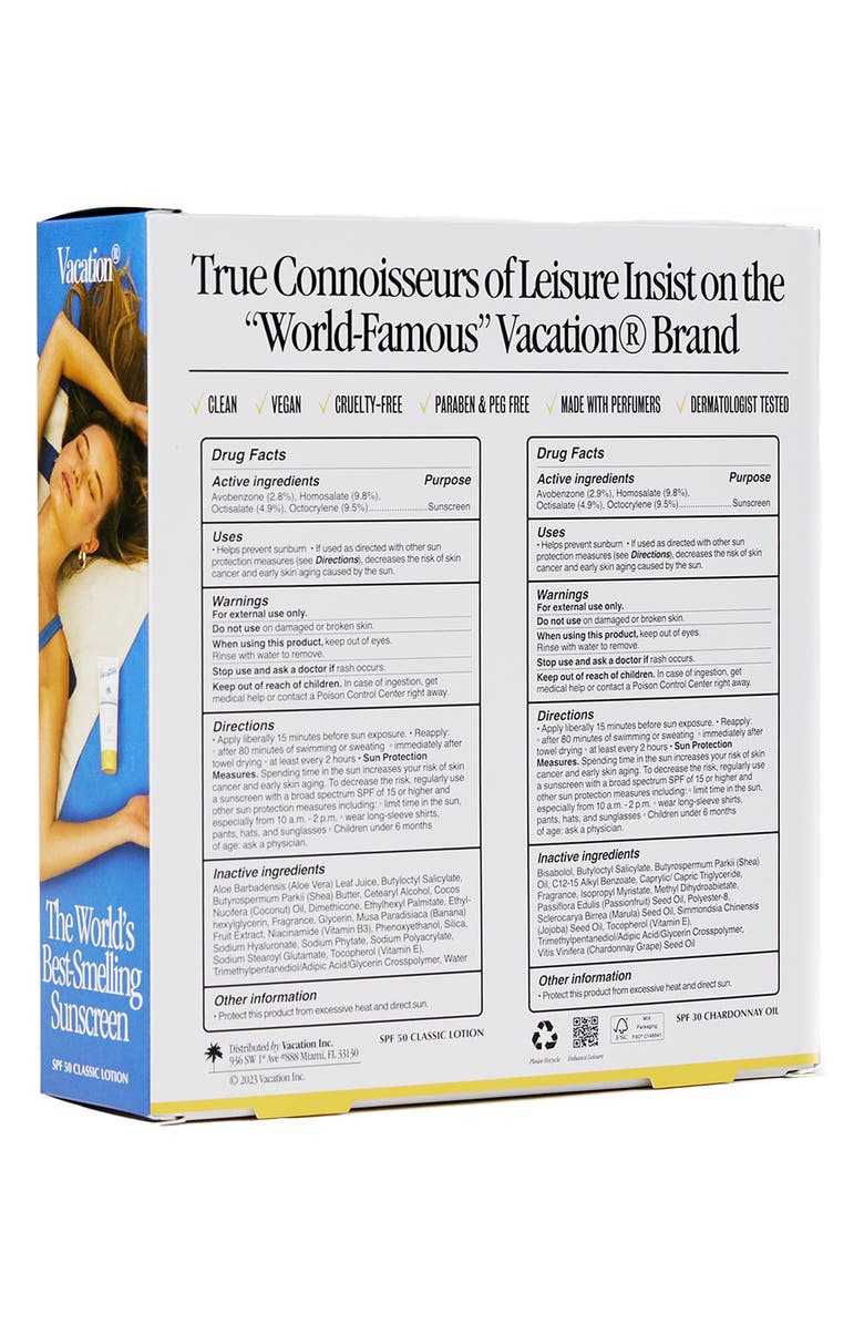 Vacation Leisure-Enhancing Sunscreen Summer Sunscreen Duo $41 Value, Alternate, color, 