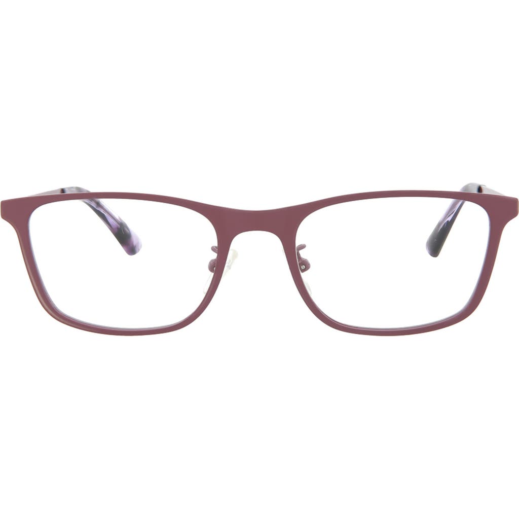 Alexander Mcqueen Mcqueen 51mm Core Square Optical Glasses In Violet Violet Transparent