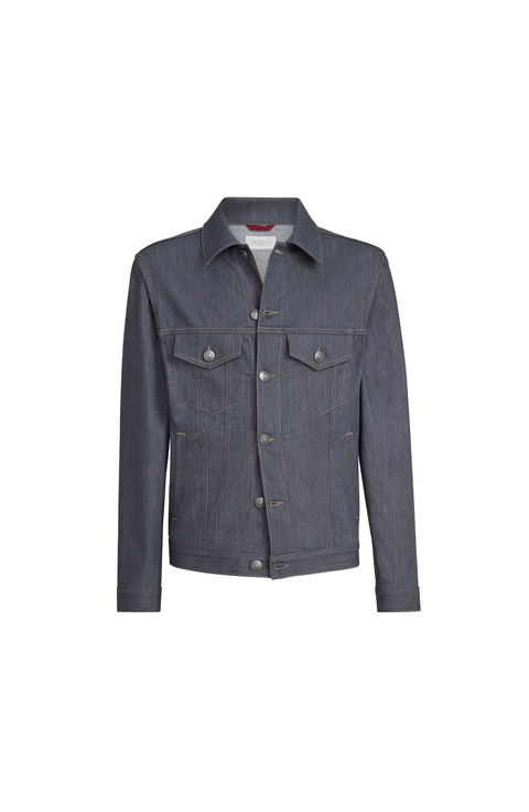 Denim four-pocket jacket