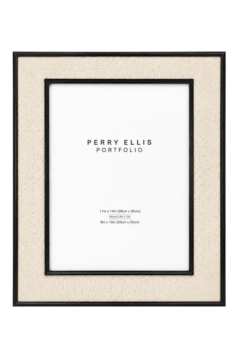 Textured Beveled Edge Photo Frame, Main, color, BLACK/CREAM