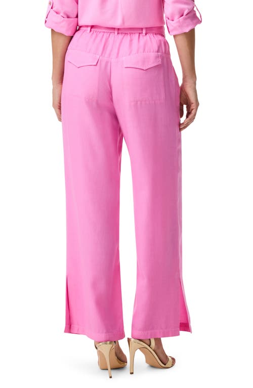 Nic + Zoe Drapey Utility Wide Leg Pants In Pink Lotus