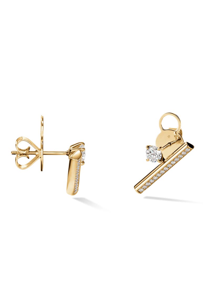 Barre Floating Diamond Climber Earrings, Alternate, color, YELLOW GOLD/ DIAMOND