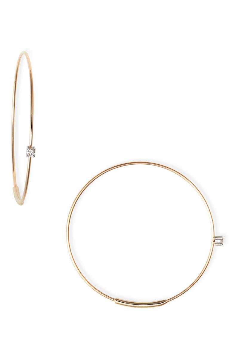LANA Small Magic Hoop Diamond Earrings, Main, color, 