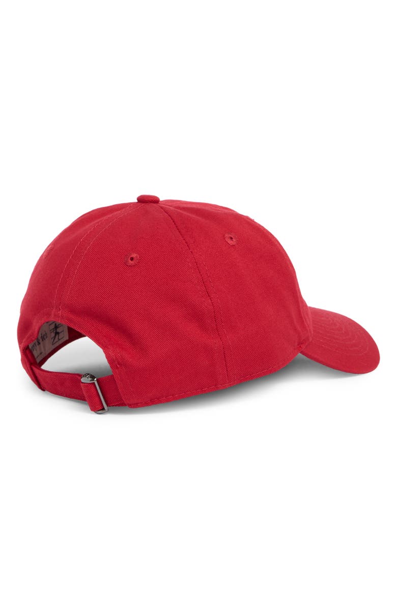 Sporty & Rich Plaza Cotton Twill Baseball Cap, Alternate, color, Crimson