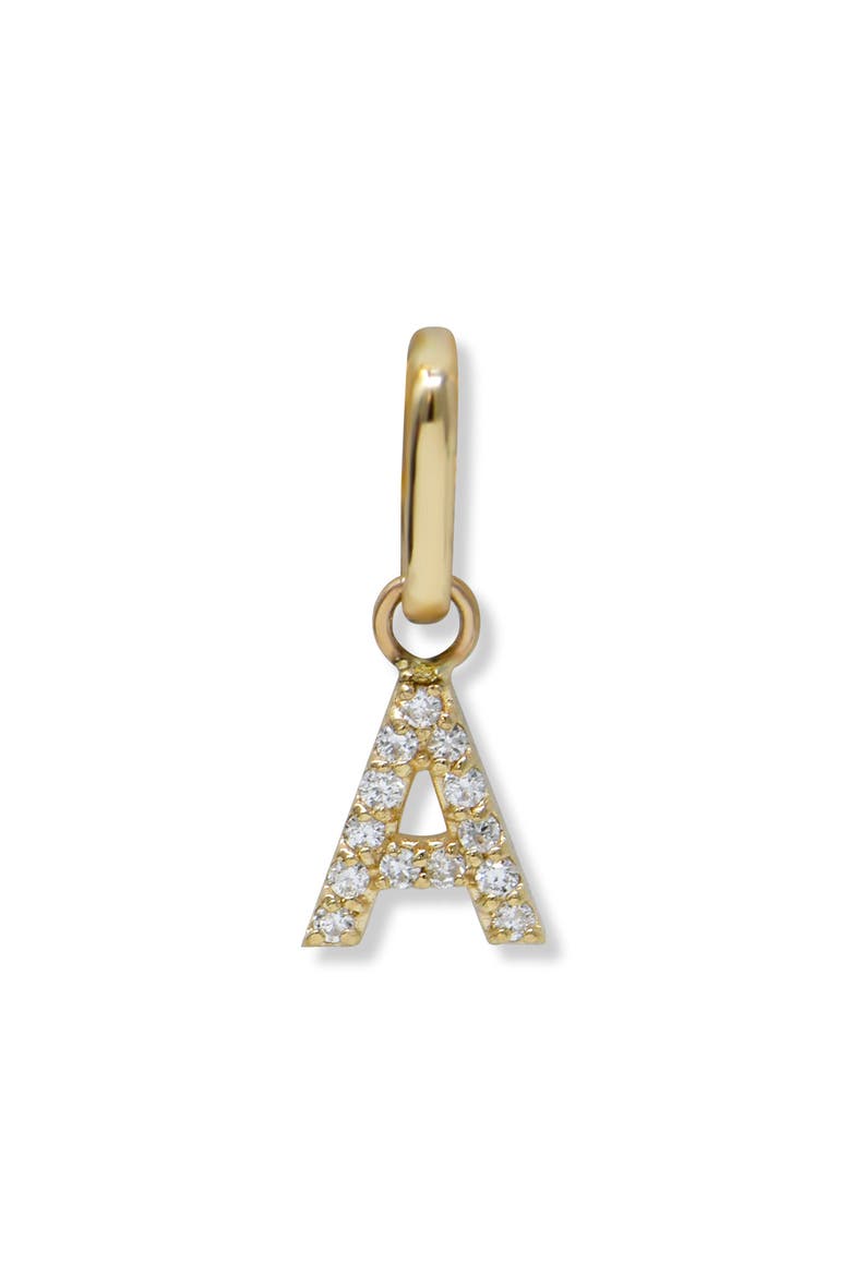 Love Letter Pavé Diamond Charm, Main, color, CLEAR - A