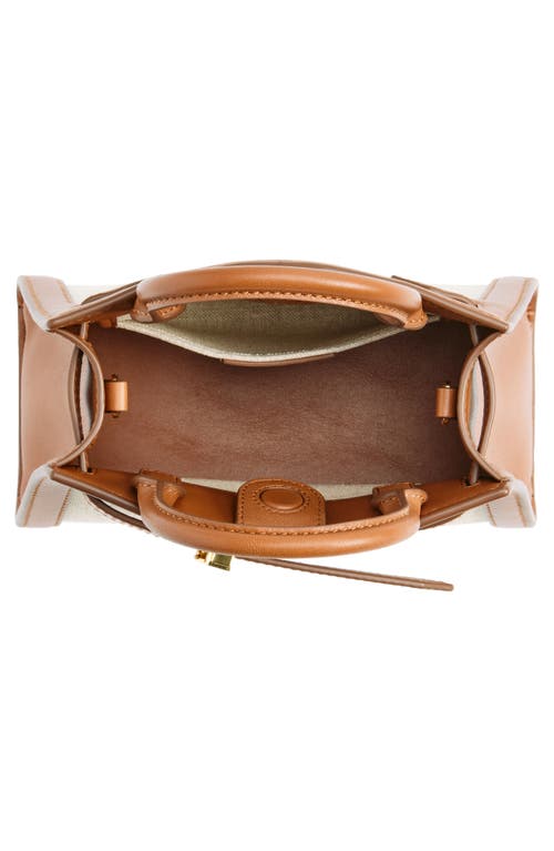 VERONICA BEARD VERONICA BEARD MINI DASH CANVAS & LEATHER TOP HANDLE BAG