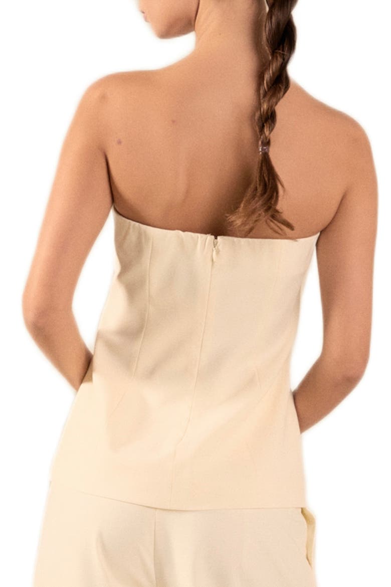 Button Strapless Top, Alternate, color, CREAM