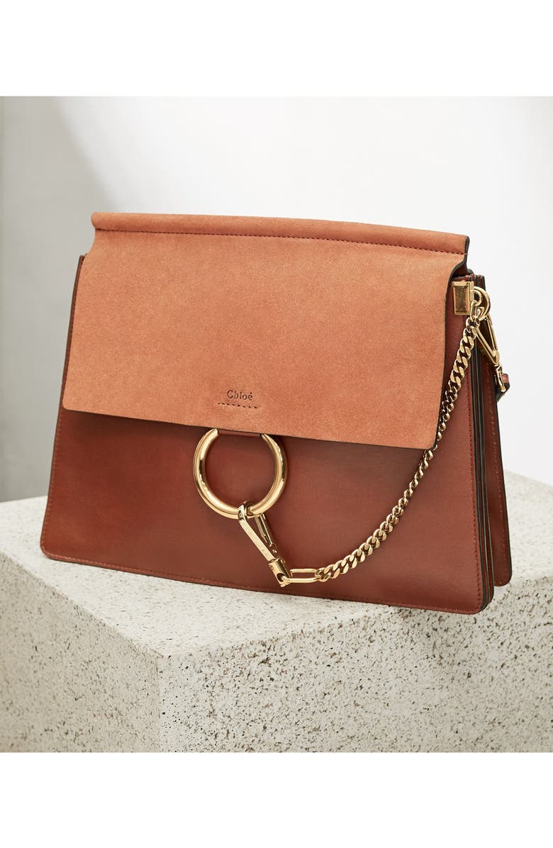 Chloé Faye Goatskin Leather Shoulder Bag, Alternate, color,