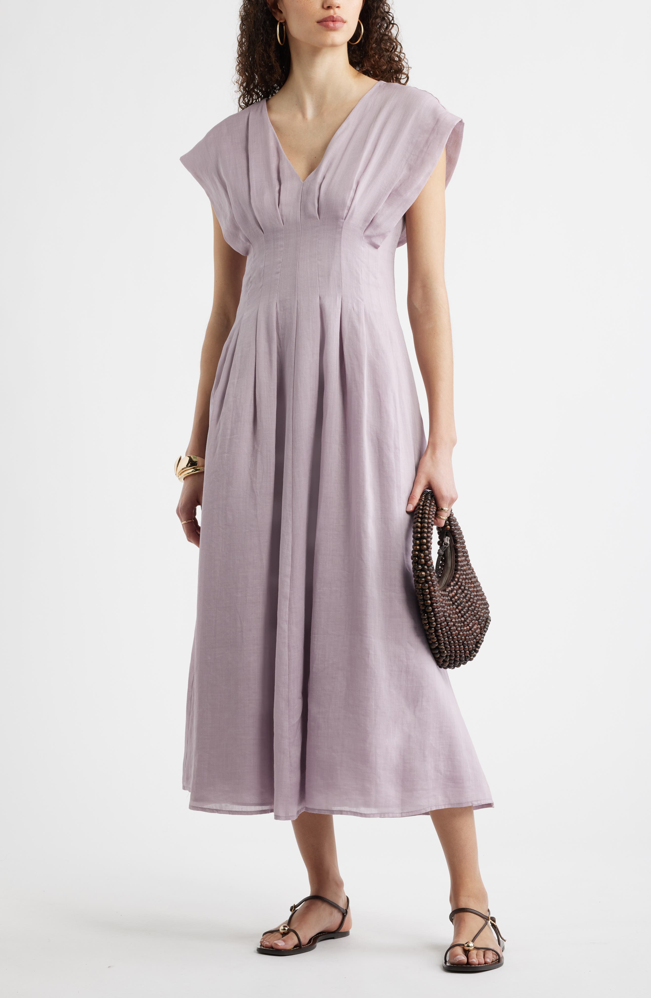 Pleat Waist A-Line Dress - image 4