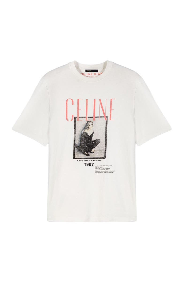 maje x Céline Dion T-shirt, Alternate, color, White