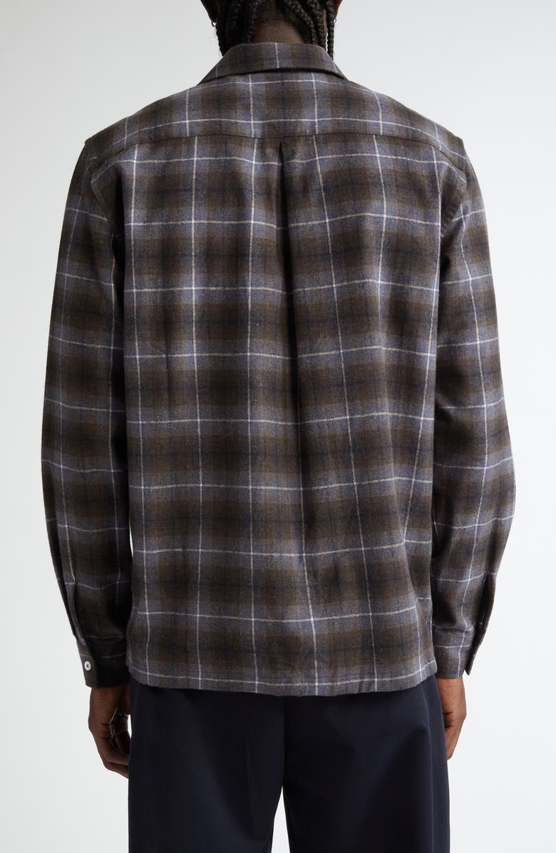 De Bonne Facture Plaid Long Sleeve Camp Shirt, Alternate, color, 