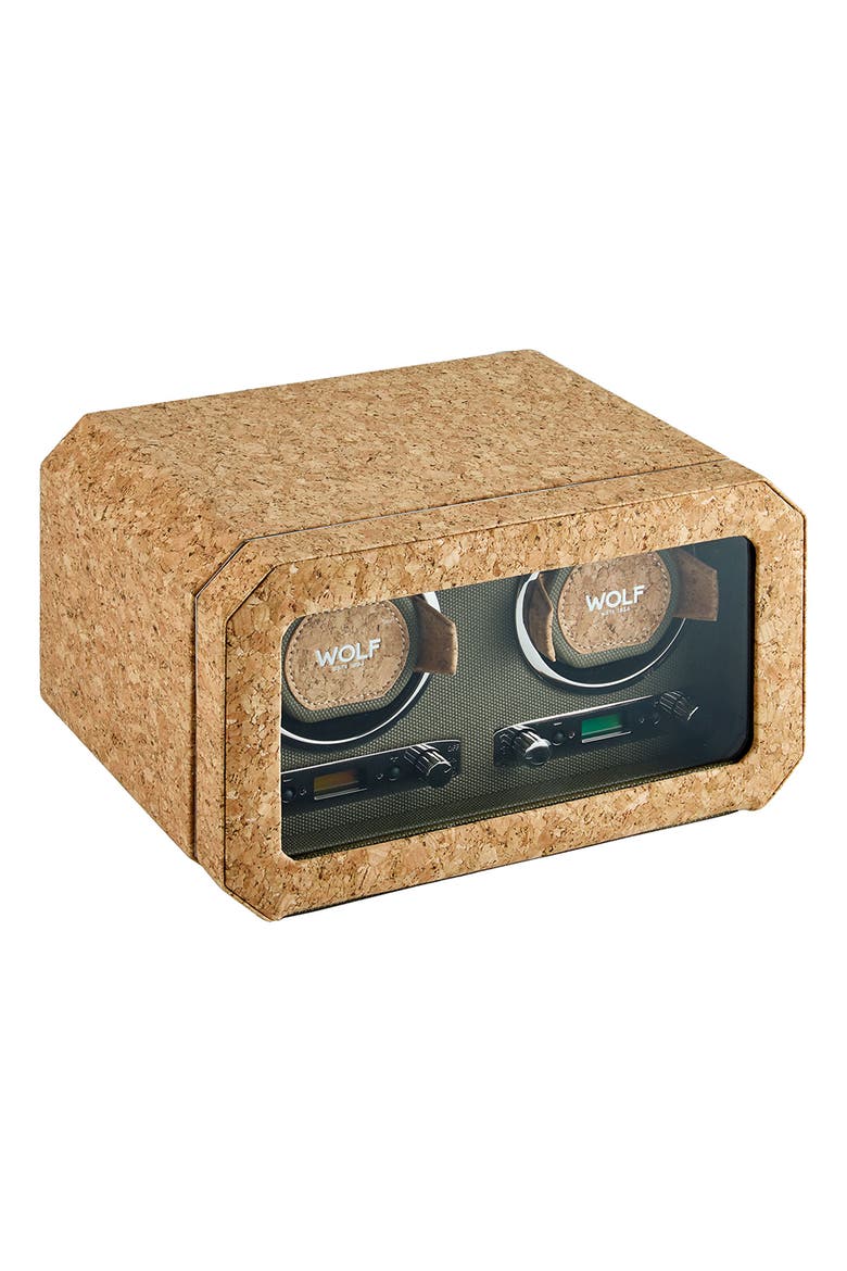 Cortica Double Watch Winder, Alternate, color, Cork