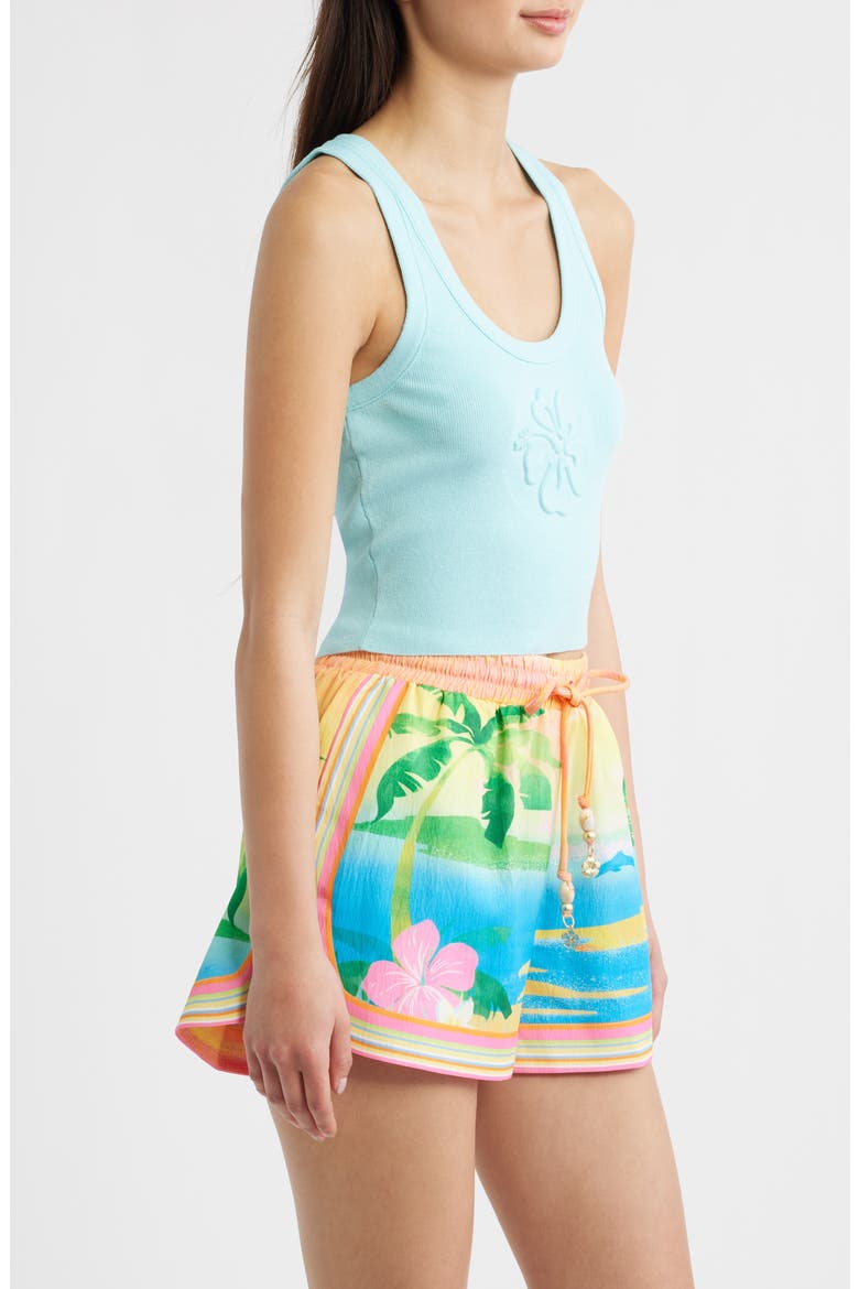 Flower Embossed Crop Tank, Alternate, color, PRETTY BLUE