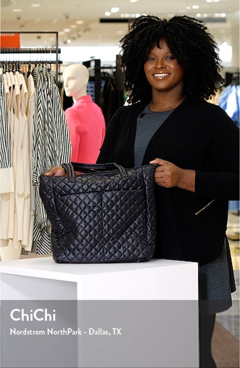 Large Metro Quatro Quilted Nylon Tote, sales video thumbnail