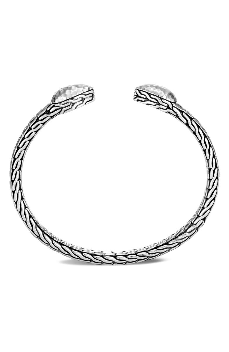 John Hardy Classic Chain Hammered Sterling Silver Flex Cuff Bracelet, Alternate, color, 