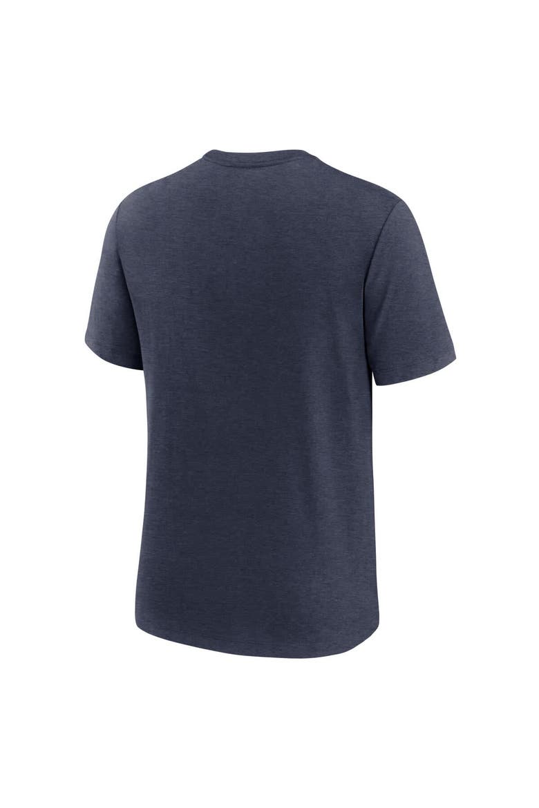 Men's Nike Heather Navy West Virginia Mountaineers Legacy Arch Tri-Blend T-Shirt, Alternate, color, Heather Navy