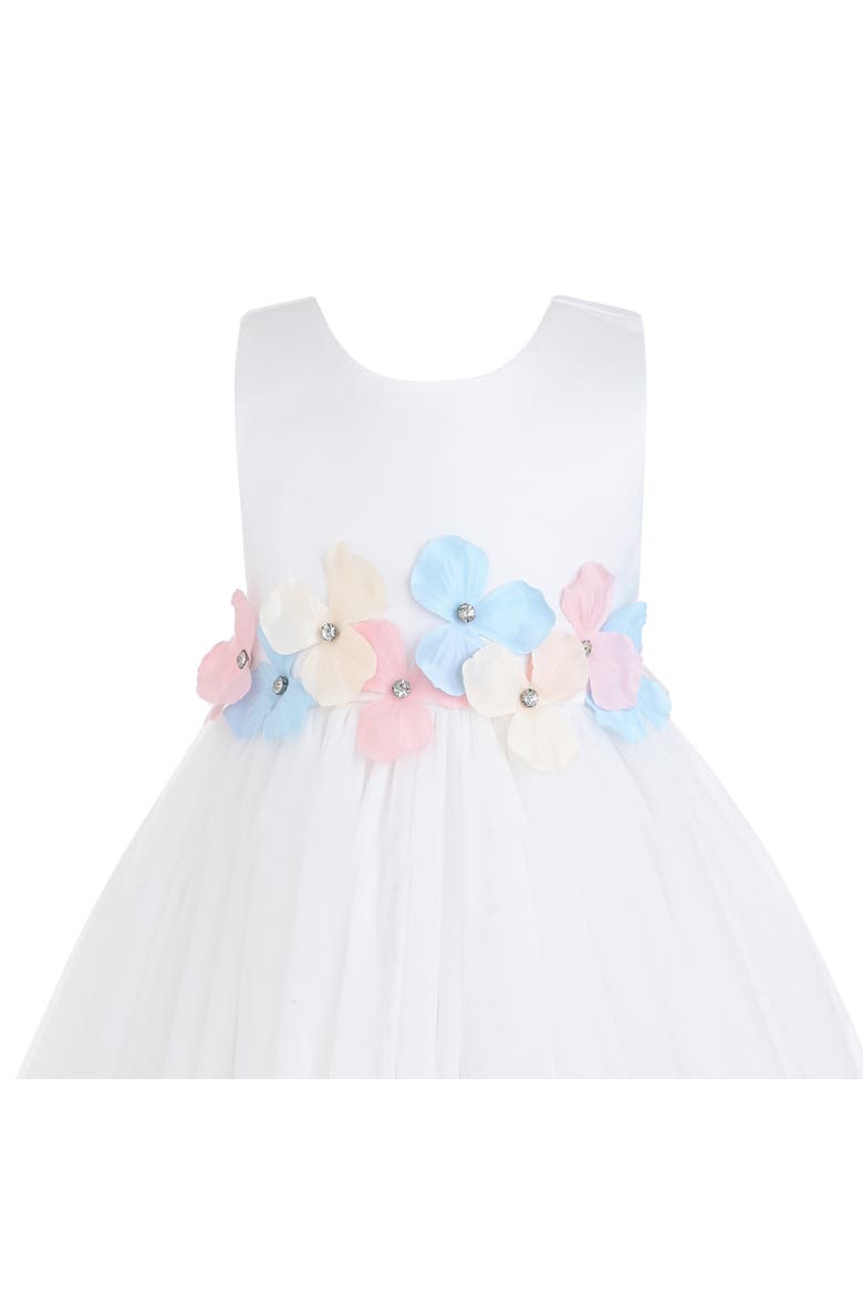 Elarisse Floral Waist Dress, Alternate, color, White