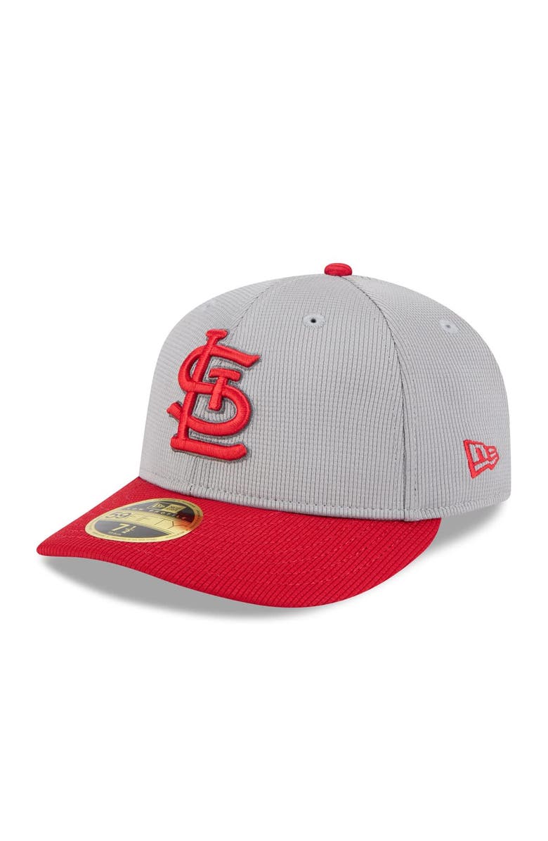 New Era Men's New Era  Gray/Red St. Louis Cardinals 2025 Batting Practice Low Profile 59FIFTY Fitted Hat, Main, color, 